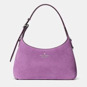 Kate Spade NWT 454 Suede Mini Wisteria Lavender Purple Shoulder Crossbody Bag